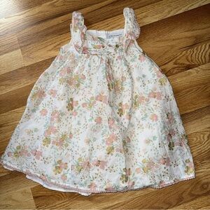 Little girl’s feminine, floral full flare cotton sun dress - adorable 🥰